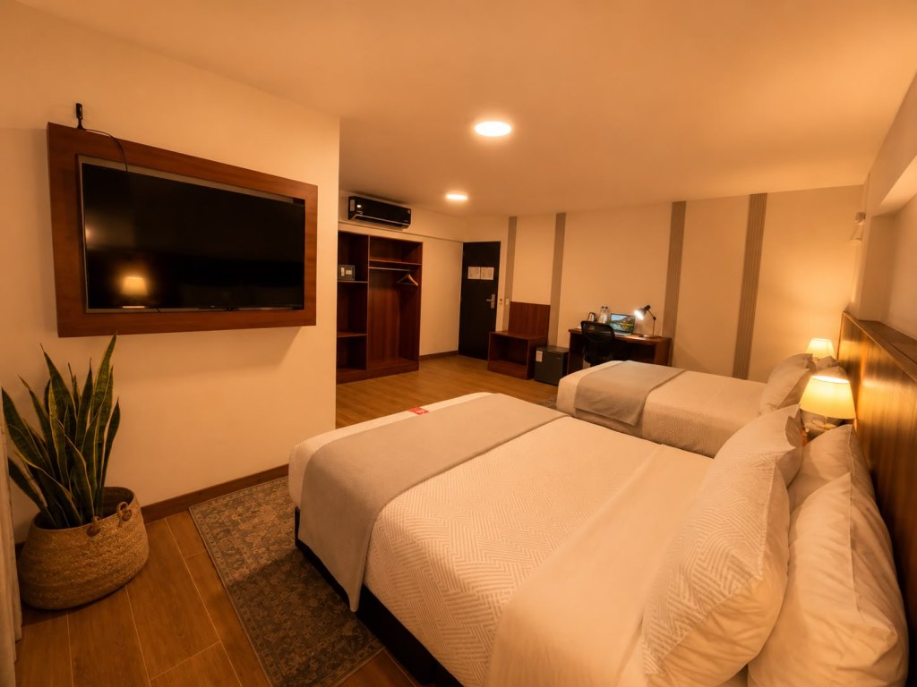 Habitación twin Casa Pukllay Miraflores