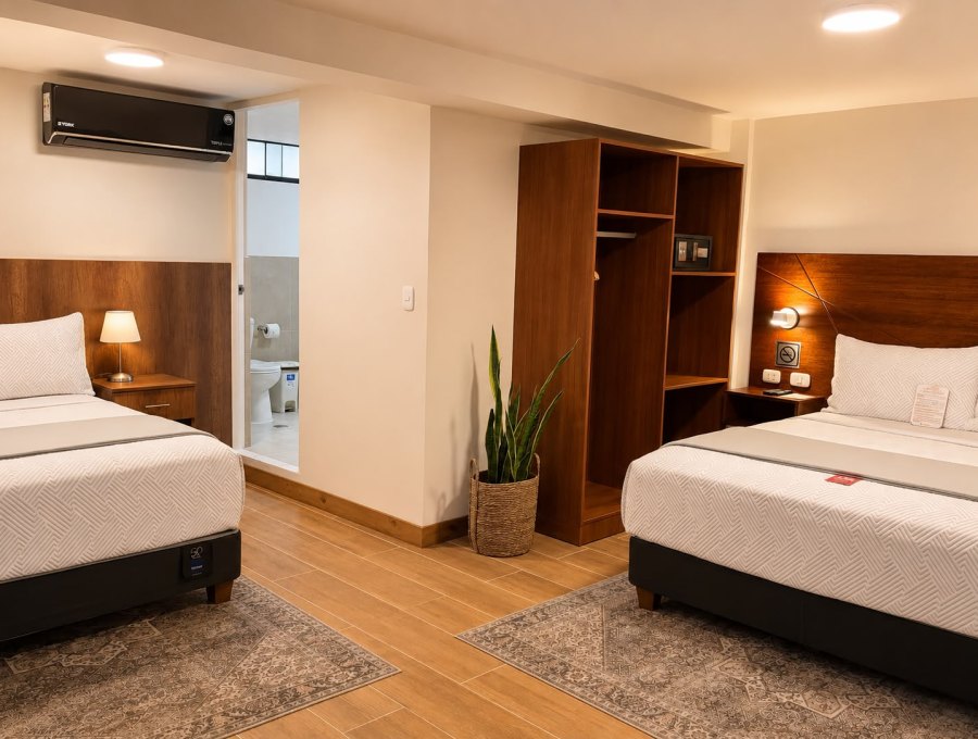 Habitación twin Casa Pukllay Miraflores